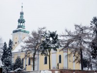 Widok na nasz kościół parafialny w śnieżny dzień '2017